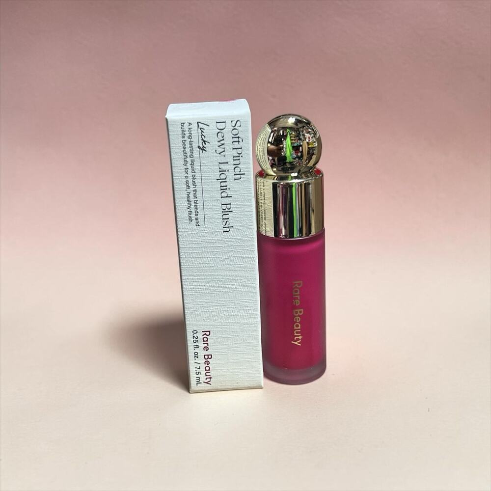Rare Beauty Soft Pinch Liquid Blush LUCKY - Dewy Hot Pink 7.5ml Full Size NIB